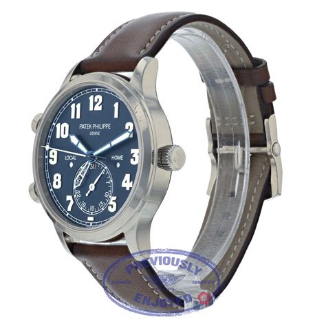 mens patek philippe calatrava pilot travel time automatic watch 5524g-001|patek philippe calatrava.